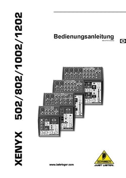 behringer xenyx 1202fx mixer manual